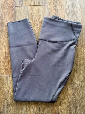 Lululemon Gray Pinstripe High-Waist Leggings